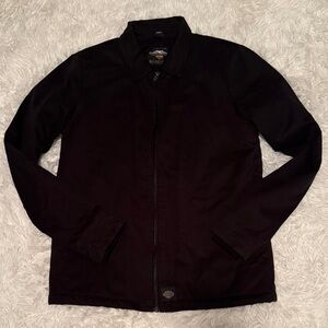 Men's Black Sherpa Lined Jacket